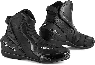 SHIMA SX-6 BLACK, Road Sport Protective Perforated Leather Short Motorcycle Boots (45, Black)