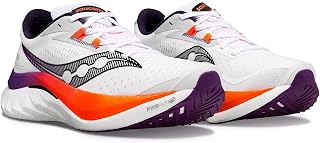 Saucony Men's Endorphin Speed 4 Sneaker, White/Viziorange, 6.5 UK