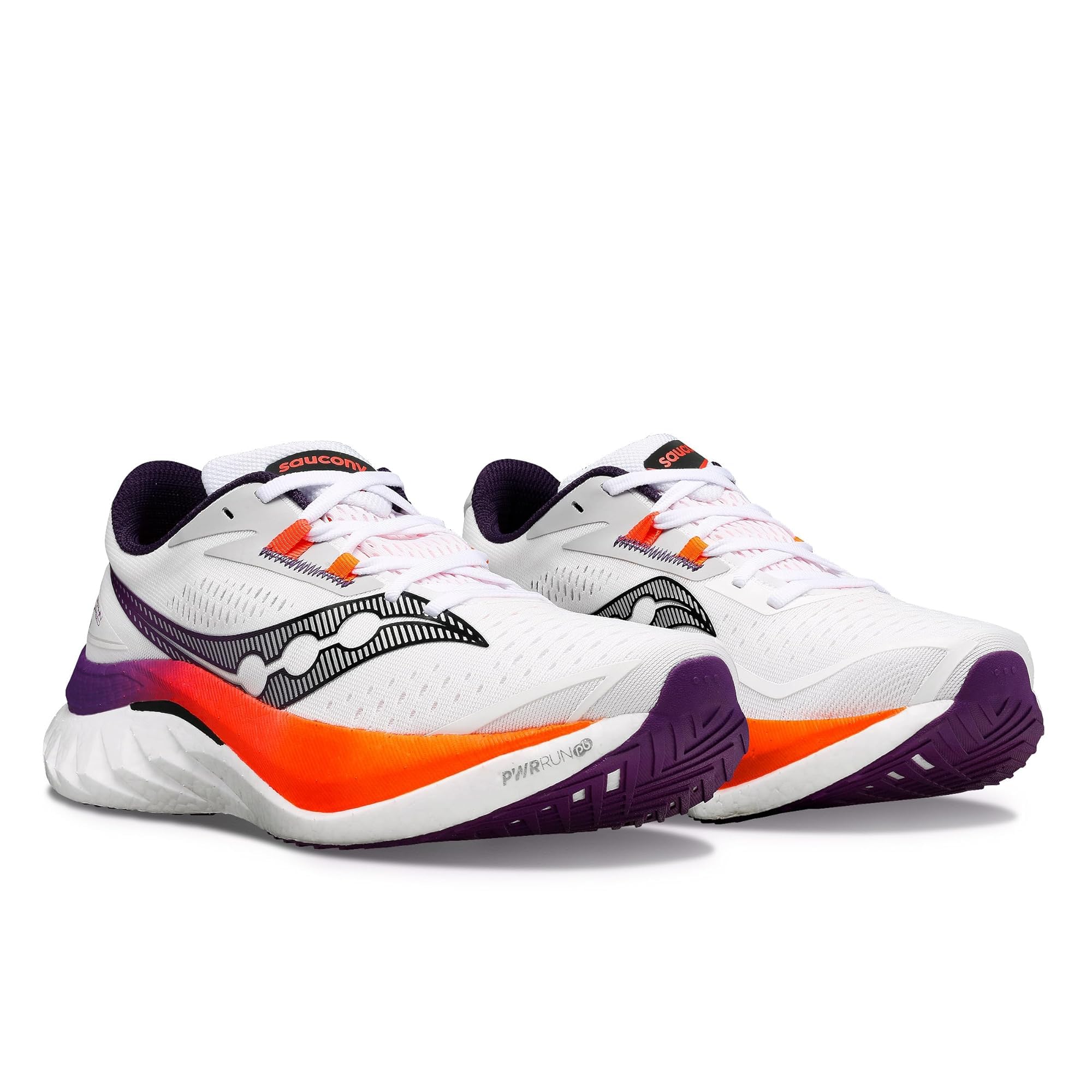 Saucony Men's Endorphin Speed 4 Sneaker, White/Viziorange, 6.5 UK