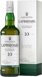 Laphroaig 10 Year Old Scotch, Islay Single Malt Whisky, 70 cl