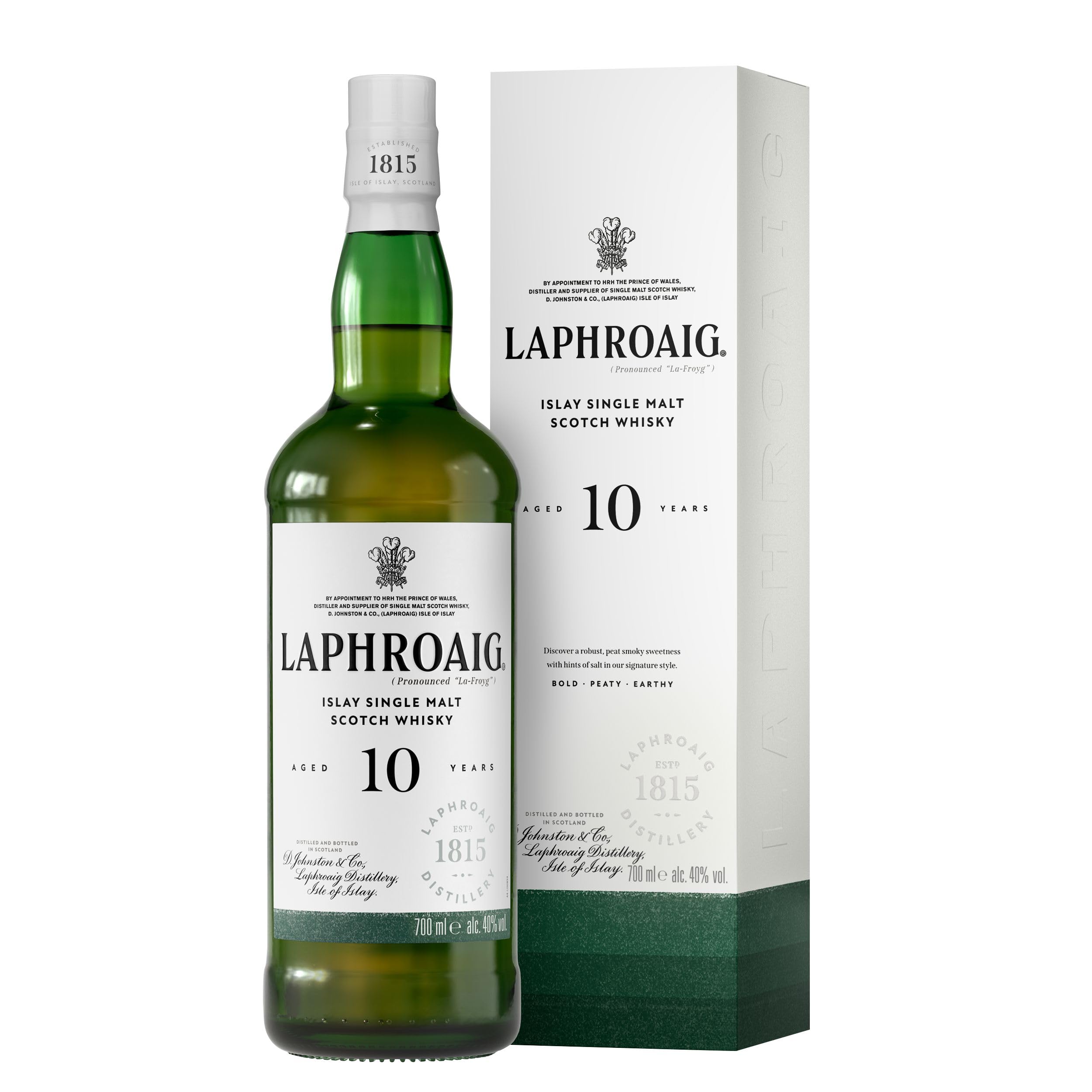 Laphroaig 10 Year Old Scotch, Islay Single Malt Whisky, 70 cl