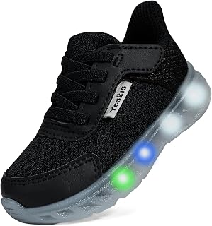 YESKIS Toddler Light Up Shoes Boys Girls Tennis Sneakers