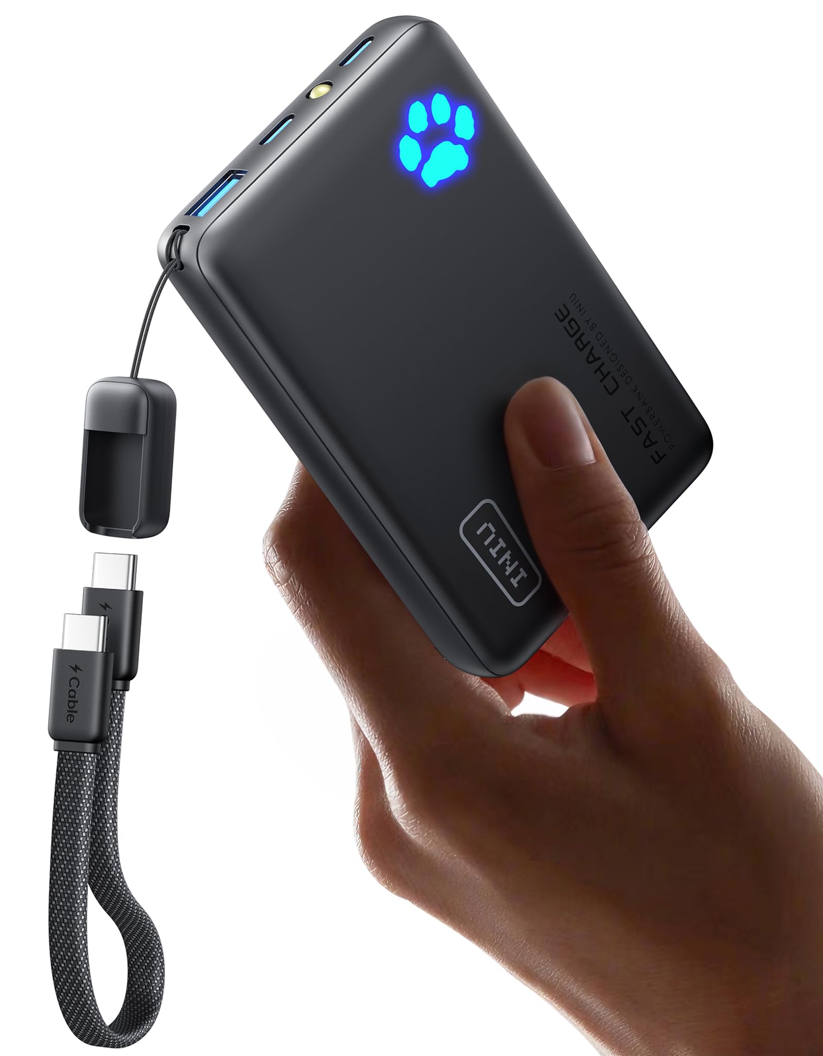 INIU 45W Fast Charging Power Bank, 40% Smaller 10000mAh Portable Charger | Fligh