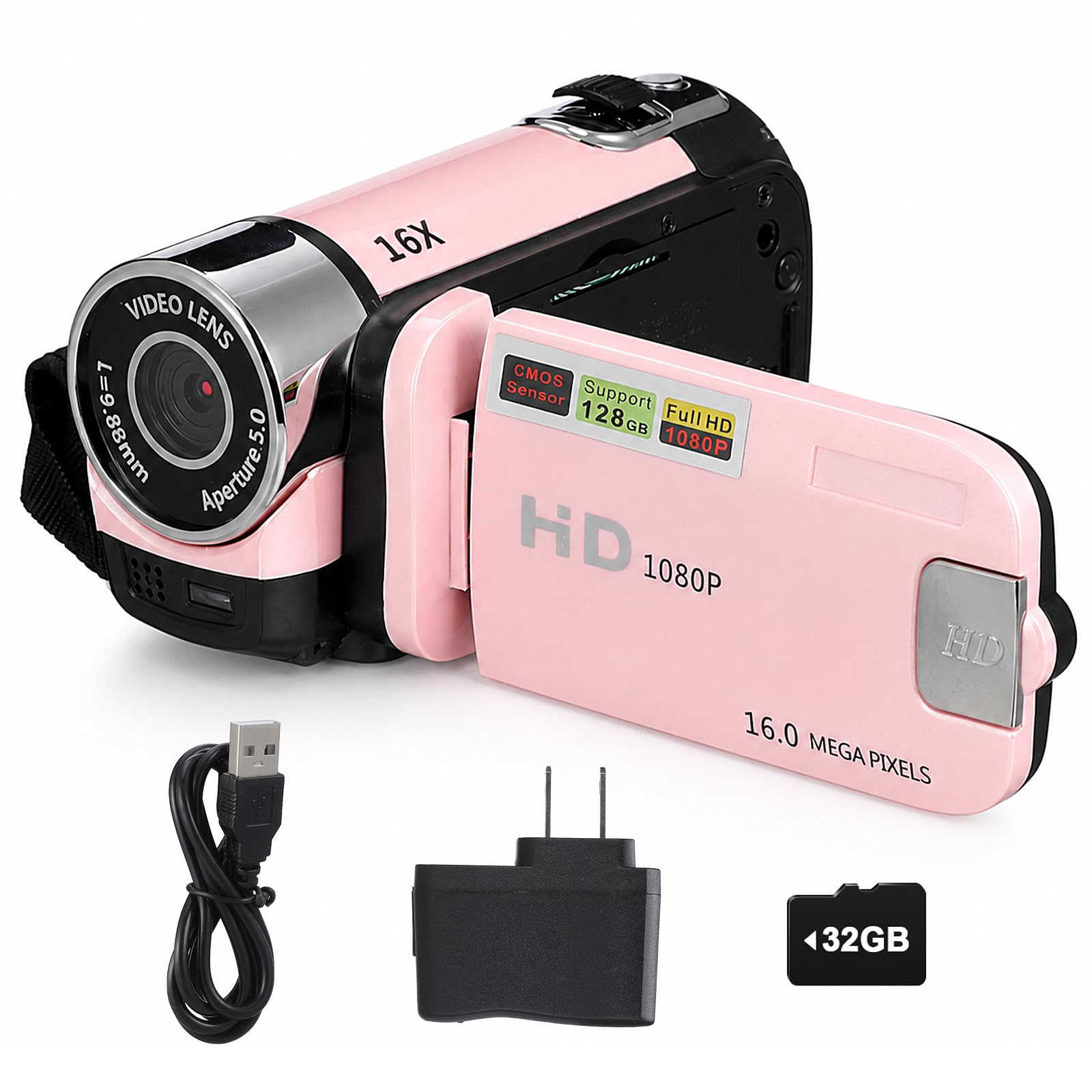 Portable Digital Camcorder Video Camera 1080P DV Camera Vlog Recorder | 2.7-inch