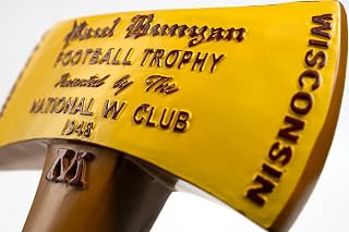 Paul Bunyan’s Axe Trophy Replica – Rivalry Trophy | The University of Wisconsin vs The Univesity of Minnesota | Big Ten Football Collectible, 13” Display Axe, College Rivalry Gift