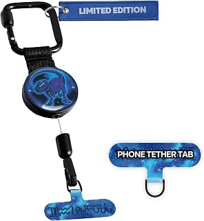 ClutchLoop Retractable Anti-Theft Phone Tether Lanyard Locking Carabiner | Phone Leash with Steel Cable & Tether Tab. Ideal for Festivals, Hiking, Skiing, Fishing & Travel