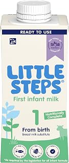 Little Steps 1 First Infant Baby Milk Liquid Formula from birth 200ml x 12 | From birth ready-to-drink infant formula. Easy-pour resealable carton. No palm oil or fish oil. Halal certified
