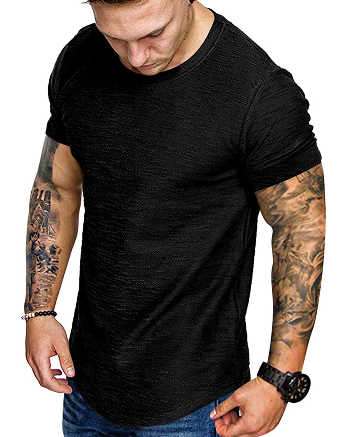 Men's Cotton Gym Workout Athletic Cotton T-Shirt