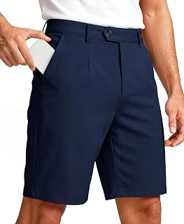GINGTTO Mens Chino Shorts Slim Fit 9" Stretch Athletic Shorts