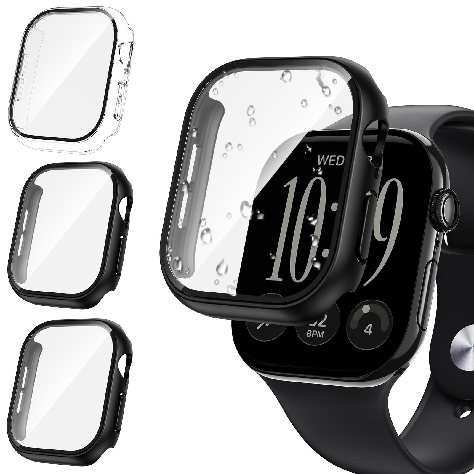 Tensea 3PCS for Apple Watch Screen Protector Case Series 12 46mm | iWatch Protec