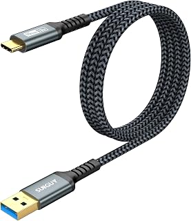 SUNGUY USB C Android Auto Cable 3FT[2Pack], 10Gbps USB C 3.1 Gen2 USB A to USB C Data Transfer Cable, 3A Fast Charging USB Type C Cord for iPhone 16 15 Pro/Pro Max/Plus, Samsung Galaxy S23, iPad Pro