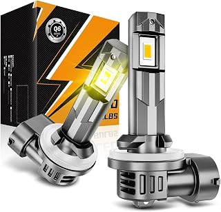 Auxbeam Q6 Series 881 LED Fog Light Bulbs, 3000K Golden Yellow, Pack of 2