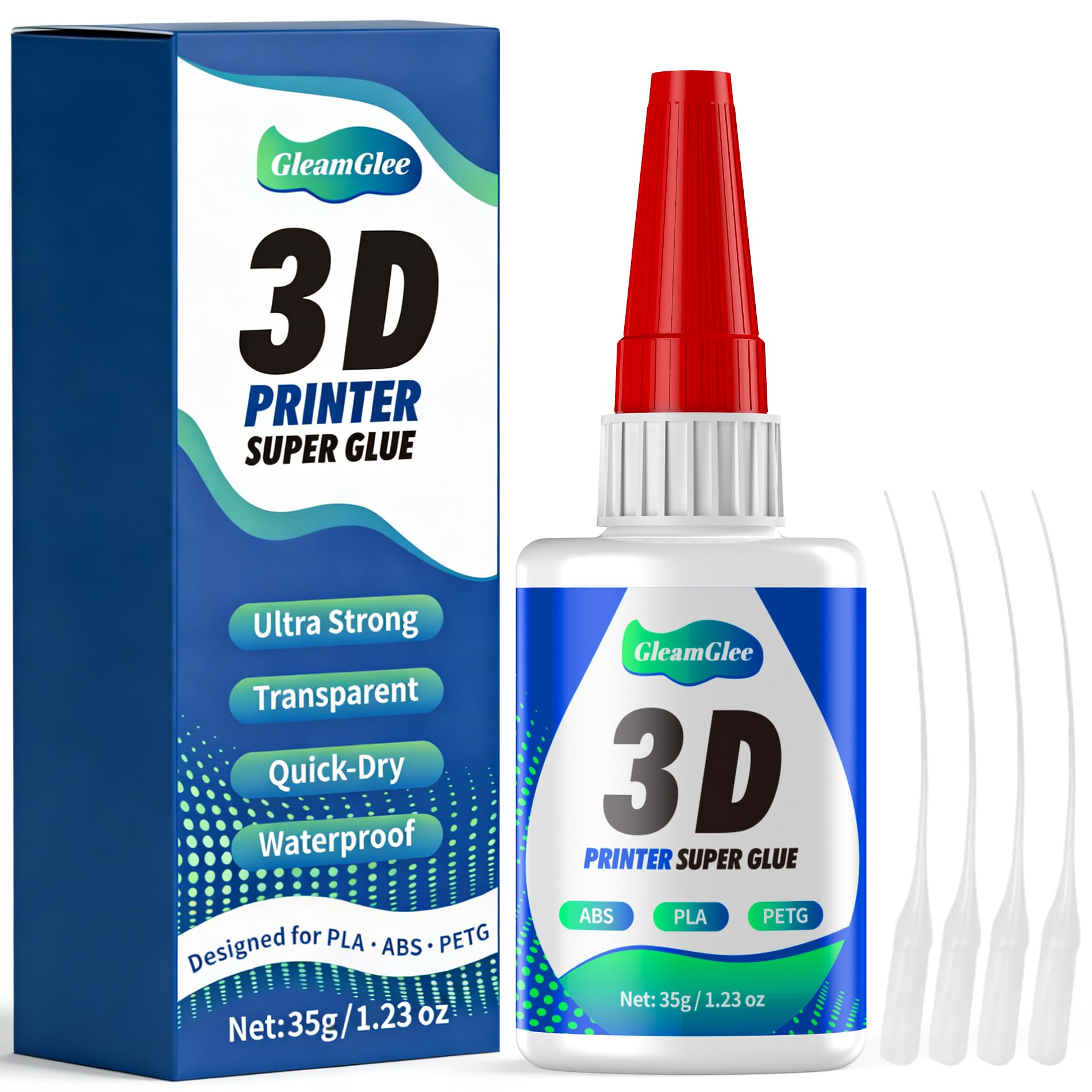 3D Printing Super Glue for PLA, ABS & PETG, 35g | Extra Strong Instant Adhesive 
