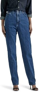 LEE Women's Jeans Plus Size Relaxed Fit Side Elastic Tapered Leg Jeans