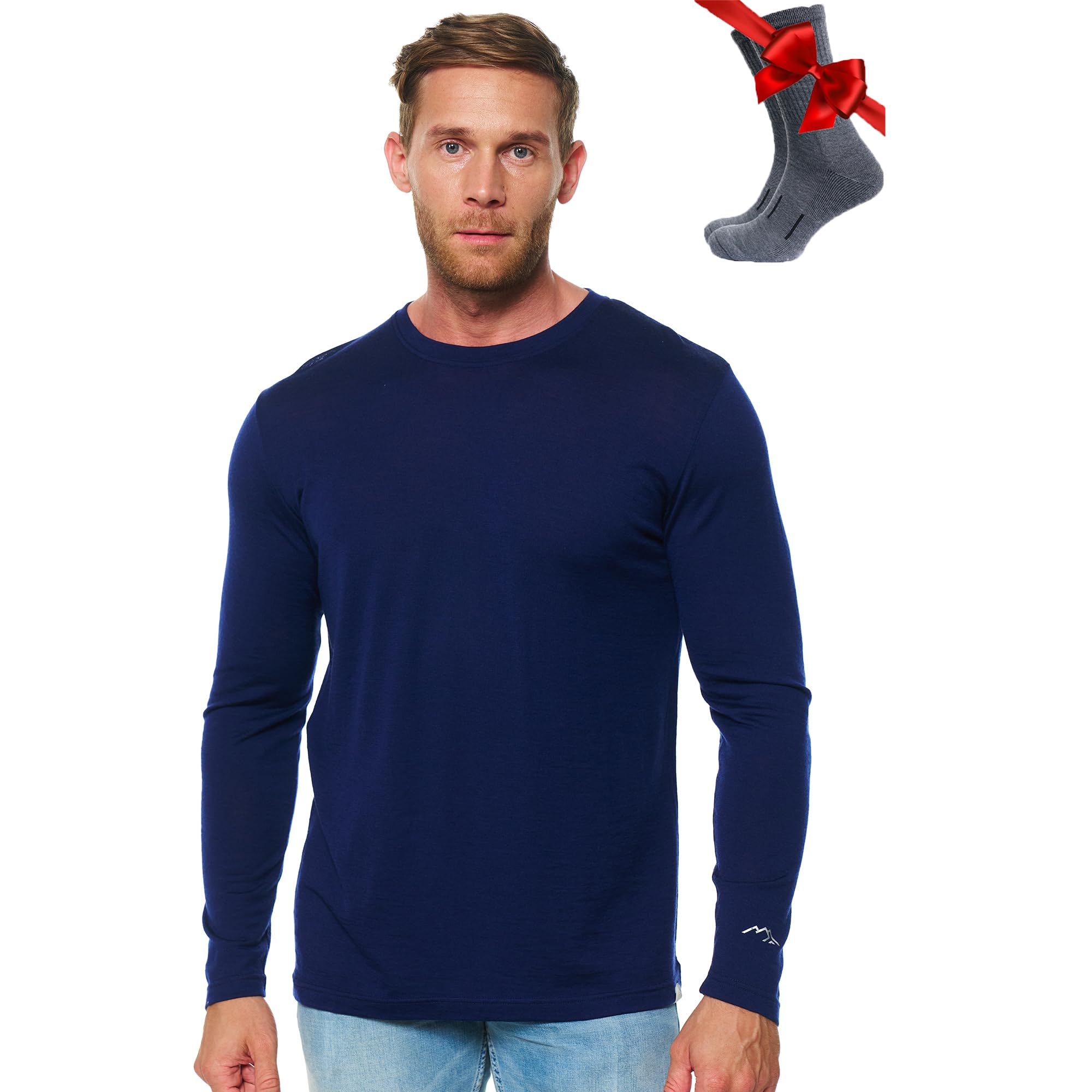 Merino.tech 100% Organic Merino Wool Lightweight Men's Baselayer Thermal T-Shirt