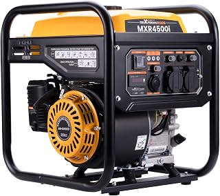 maXpeedingrods 3500W Petrol Inverter Generator Portable 4-Stroke 223cc | with Digital Control Center,ECO Mode, 2 x 230V 13 Amp and 1 x DC 12V/8.3A Outlet for Camping, RV Travel, Home, or Jobsites