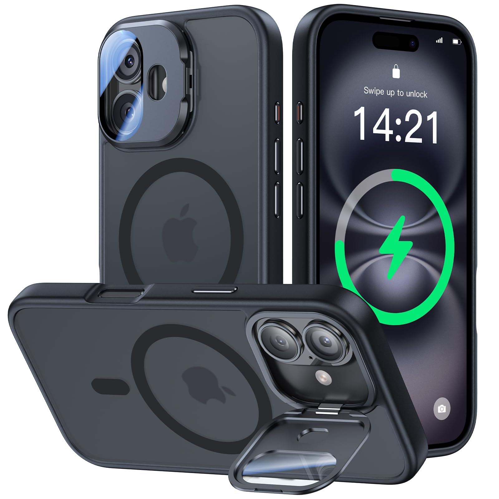 VOFATA [Upgraded] for iPhone 16 Case with Camera Cover Stand [Fit for MagSafe][9