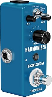 GGBOiped Octave Guitar Pedal, Digitech Drop Pedal Harmonic Square Digital Octave Mini Pedal Pitch 11 Shift Types 3 Tone Modes True Bypass Shifter