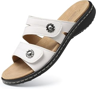 SHIBEVER Women Dressy Flat Sandals: Comfortable Arch Support Sandal