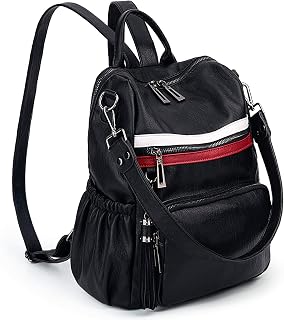 UTO Women Backpack Purse PU Washed Leather Convertible Ladies Rucksack