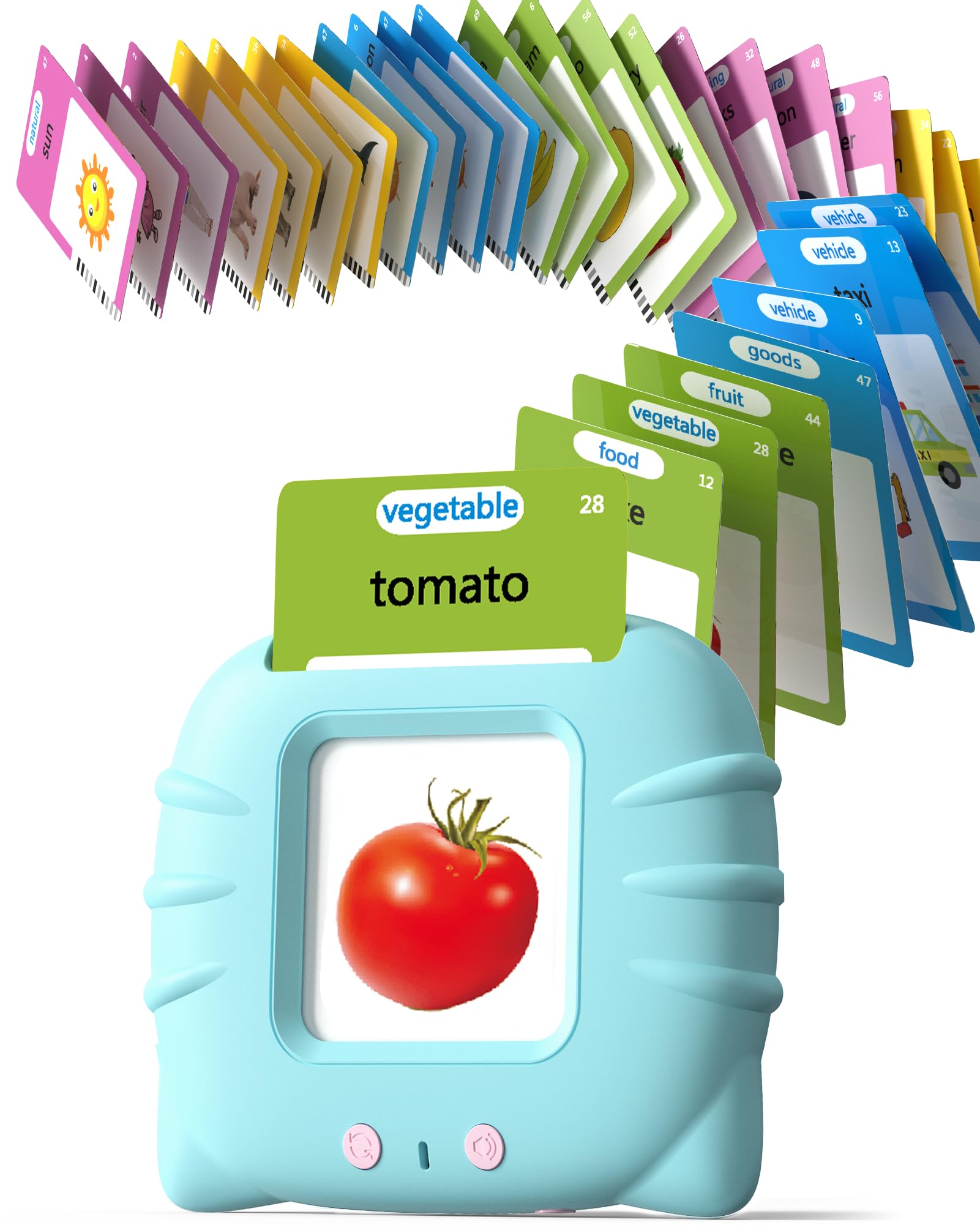 Airbition Talking Flash Cards for Toddlers Ages 1‑4,224 Words English Blue | Mon