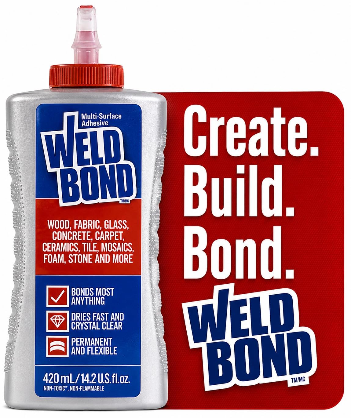 Weldbond Multi-Surface Glue Non-Toxic for Mosaic Wood Ceramic Craft 14.2oz | Non