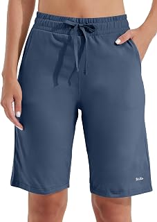 WILLIT Women Cotton Shorts Yoga Pants Long Pants Knee Length Summer Workout Pants 10" with Pockets