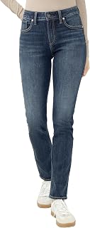 Silver Jeans Co. Womens Avery High Rise Straight Leg Jeans