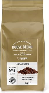 by Amazon Natural Bean Coffee, Pure Arabica, Medium Roast, 1 kg - Rainforest Alliance Certified