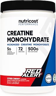 Nutricost Creatine Monohydrate Powder (Red Alert, 500 Gram), Micronized