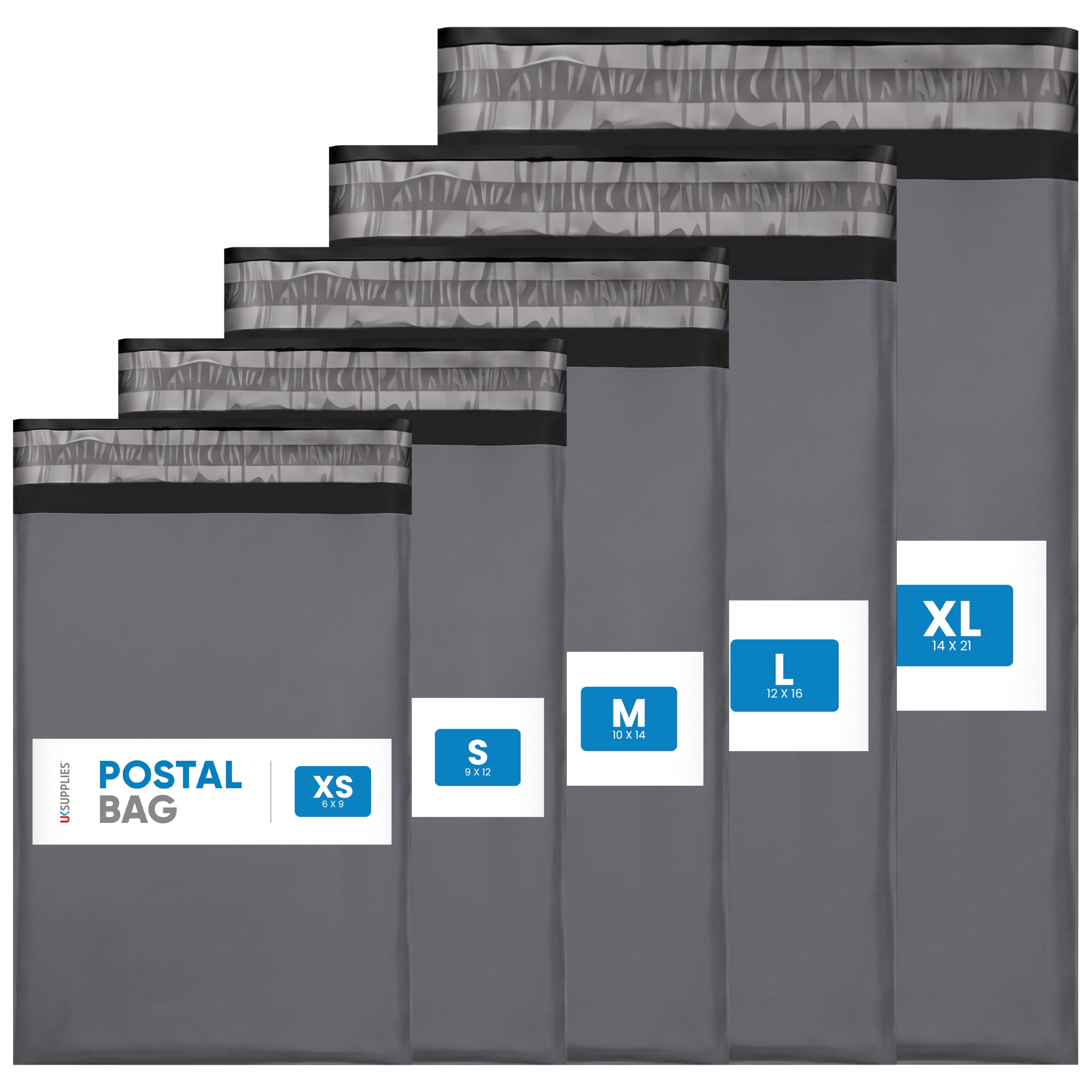 UK Supplies Ltd Grey Postage Parcel Mailing Bags - Pick Any Size/Colour | Mix As