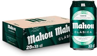 Mahou Classic, Golden Lager Beer, Pack 28 Cans x 33cl