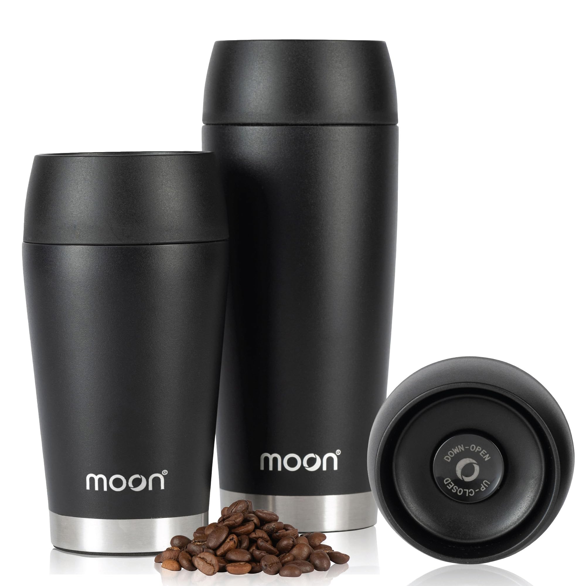 Moon 360° Travel Mugs - Leakproof Reusable Coffee Cup for Hot Drinks - Insulated