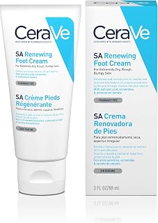 CeraVe SA Renewing Foot Cream for Extremely Dry Rough Bumpy Feet, 88ml | With Salicylic Acid & 3 Essential Ceramides, Exfoliating Treatment, Fast-Absorbing, Dermatologist Recommended