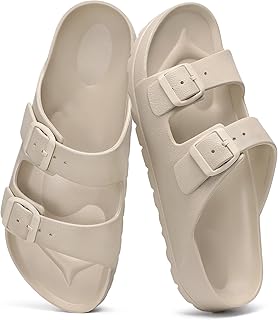 shevalues Women's Comfort EVA Sandals Medium Arch Support Beach Slides