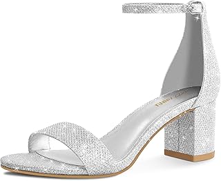 PIZZ ANNU Women's Sandals with Heel, Comfortable Sandals, Summer Elegant Summer Shoes, Classic Block Heel Shoes