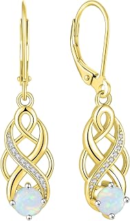 925 Sterling Silver Infinity Celtic Knot Earrings for Women