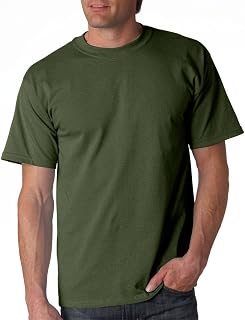 Gildan Men's Ultra Cotton Crew Neck Short Sleeved T Shirt Top Classic Item Men's