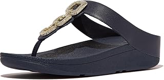 Fitflop Women's Thin Leather Sandals with Crystal Chain