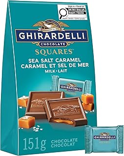 GHIRARDELLI Sea Salt and Caramel Milk Chocolate Squares, 151-Gram Bag