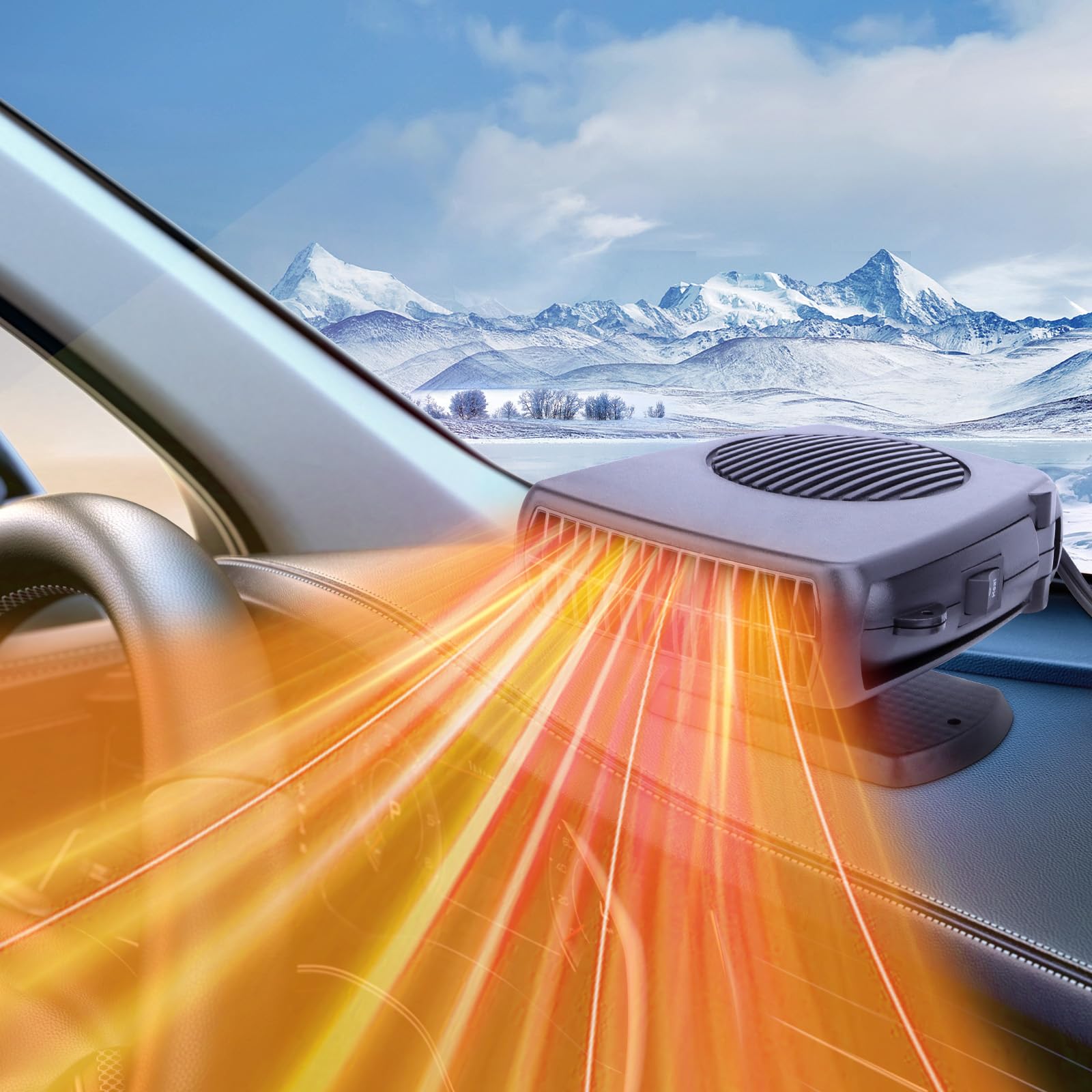 Portable Car Heater, 12V 200W Car Heater That Plugs into Cigarette Lighter | Fas