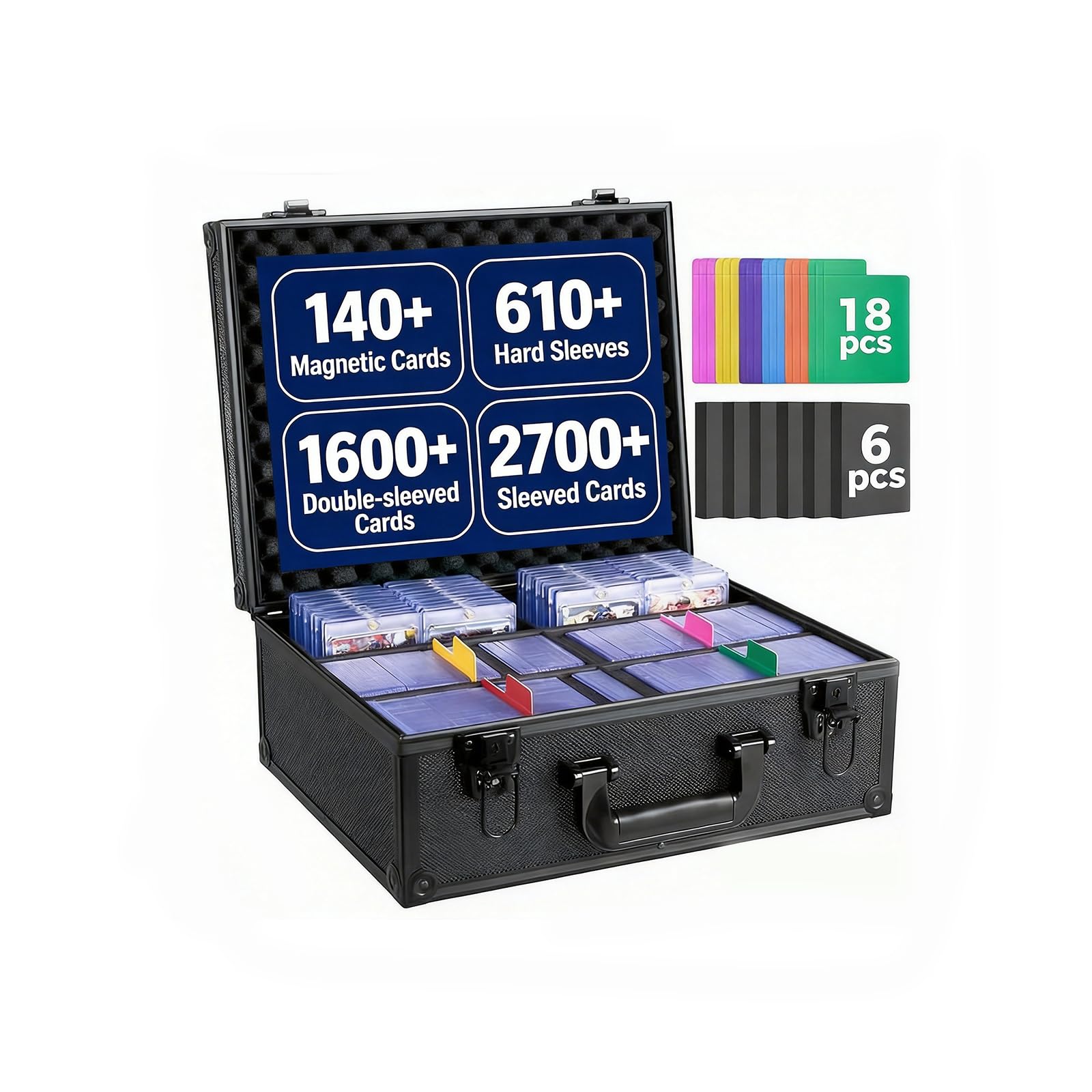 Trading Card Storage Box for 3" x 4" Top Loaders 610+, Sports Cards Case | Baseb