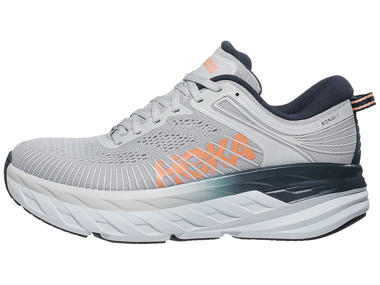 HOKA ONE ONE Bondi 7 Chaussures de course pour femme (Lunar Rock/Black Iris, Num