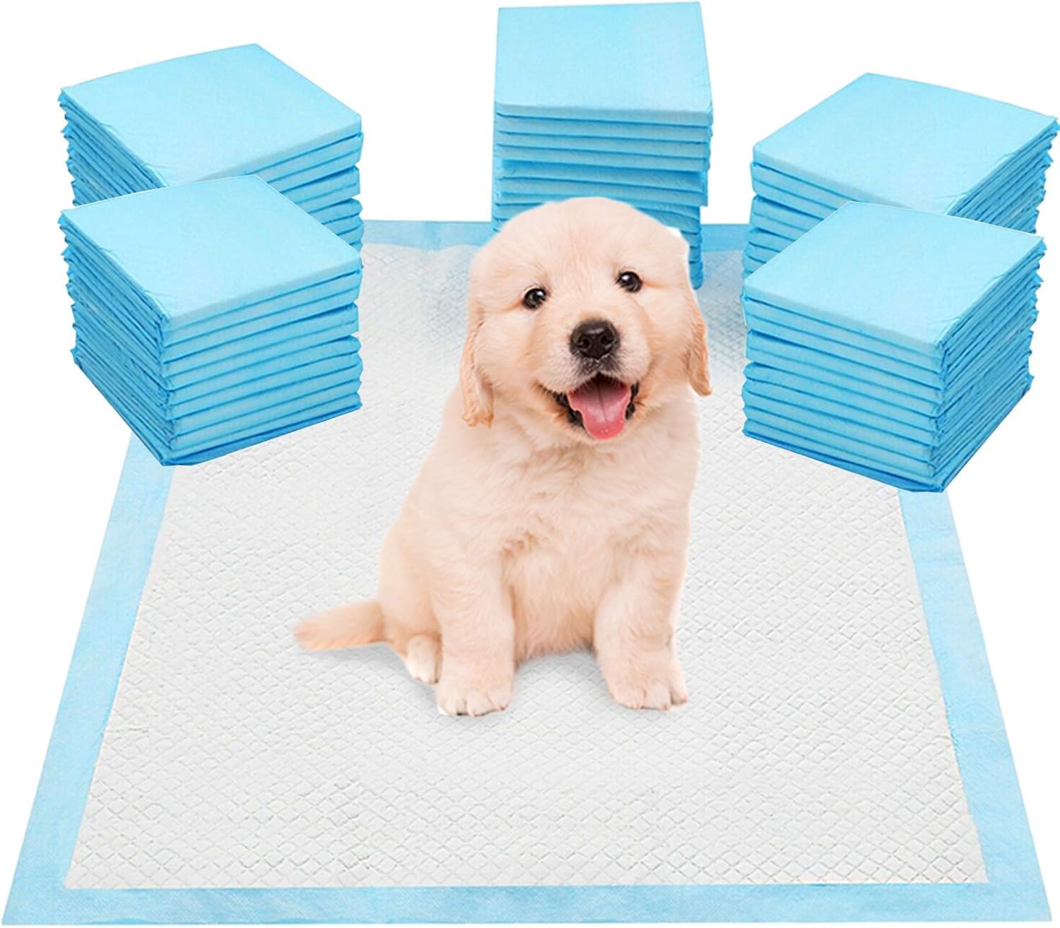 SA Products Puppy Pads 50 Pack, Super Absorbent Large Training Pads, Leak-Proof 