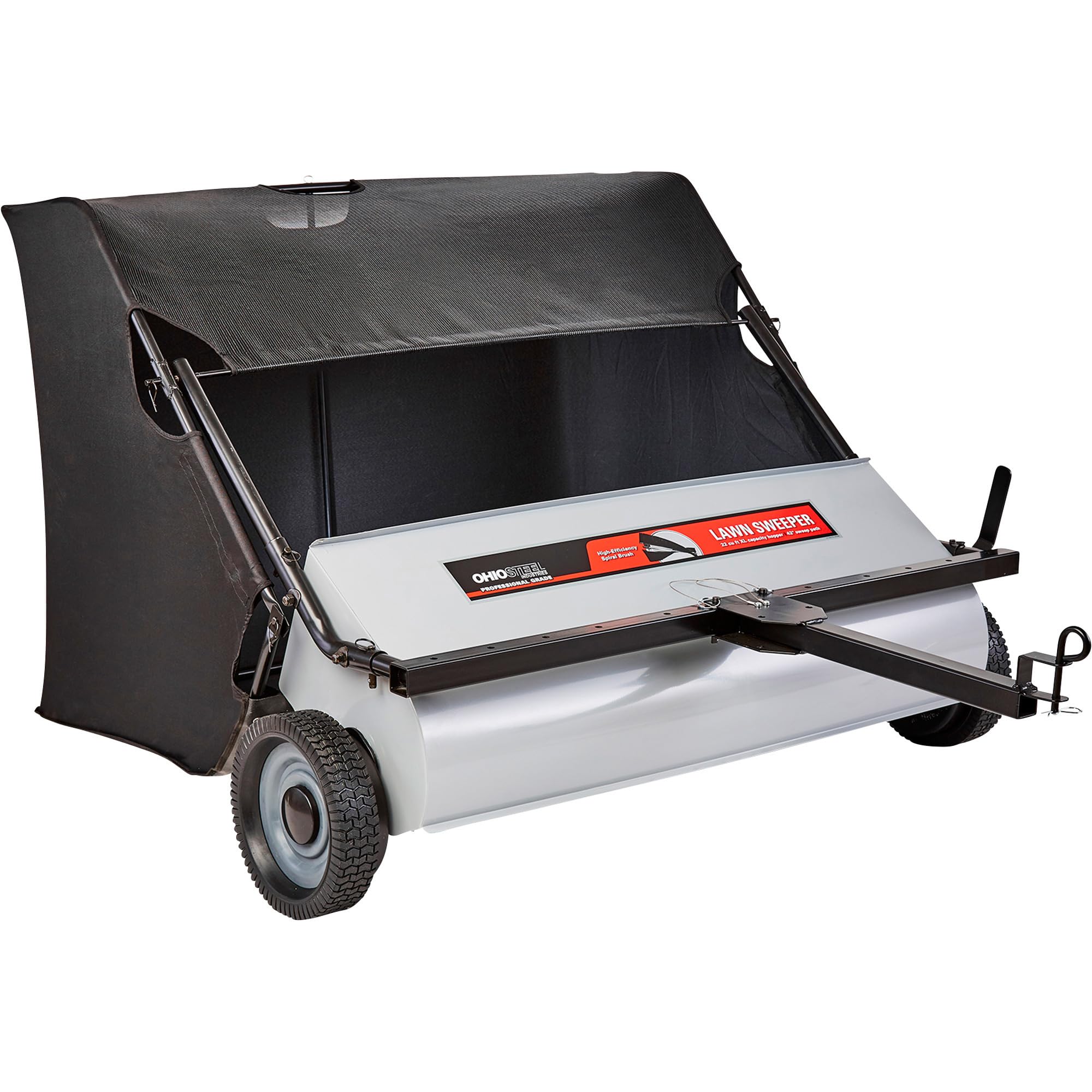 Ohio Steel Tow Behind Lawn Sweeper - 42in.W, 22 Cu. Ft. Model Number 4222V2