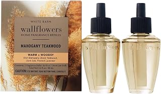 Bath & Body Works Wallflowers Refills, Mahogany Teakwood Scent, 2 Pack | Plug-In Air Freshener, Mahogany Teakwood Scent, up to 30 Days of Fragrance, Flameless Air Freshener Refill
