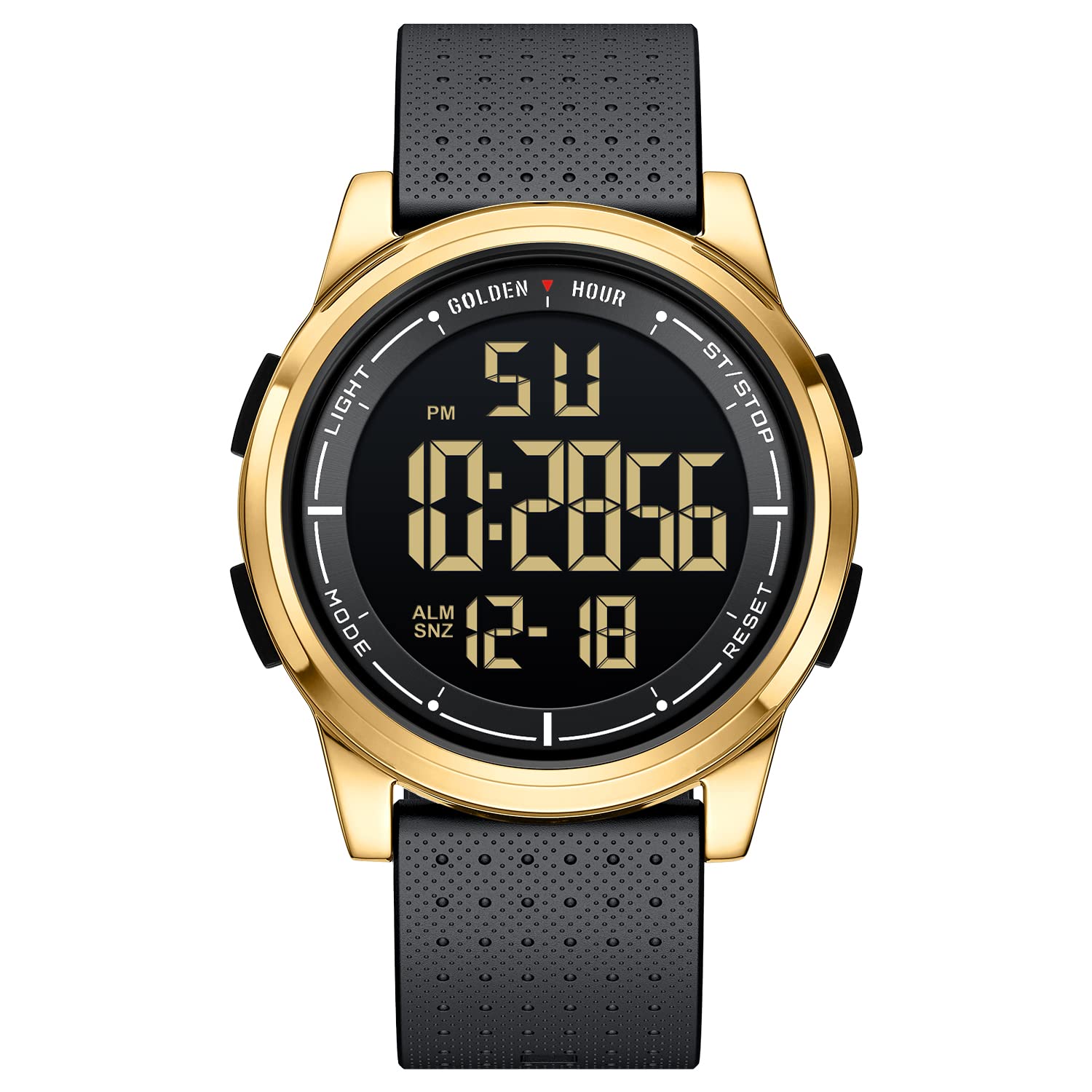 GOLDEN HOUR Ultra-Thin Minimalist Sports Waterproof Digital Men's Watches with W