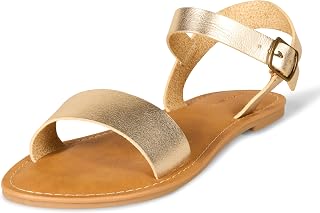 Amazon Essentials Women's Double Strap Sandals with Buckles