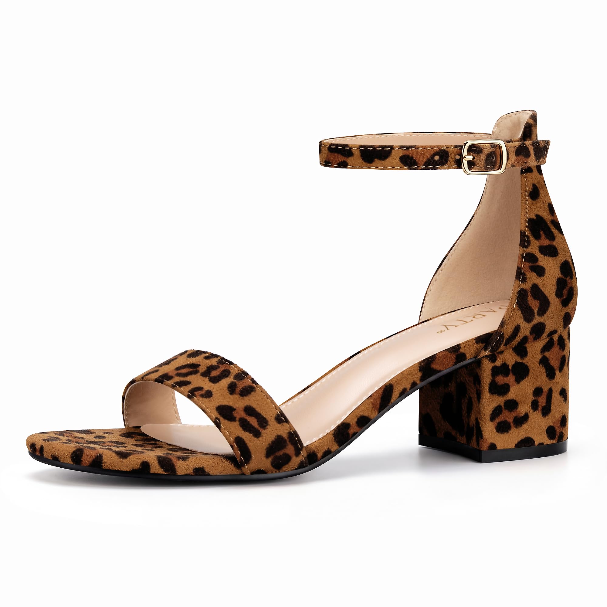 PARTY Women's Open Toe Heels Ankle Strap Stiletto Pump Sandals
