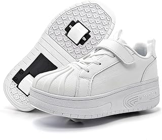 Umerigo Fashion Roller Skate Shoes for Boys Girls Kids Retractable Wheelies Skate Sneakers with Wheels Rolling Skating Shoes